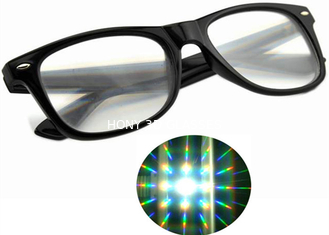 البلاستيك عيد الميلاد 3D حيود النظارات شعار مخصص البلاستيك قوس قزح نظارات 3D
