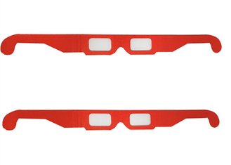 Chroma Depth Paper 3D نظارات حمراء اللون للحصول على 3D رسم صورة EN71 ROHS
