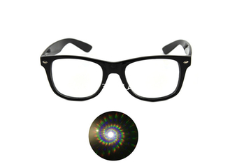 دوامة في نهاية المطاف 3D حيود نظارات واضحة الهذيان بريزم صريف نظارات قوس قزح الألعاب النارية اللوالب