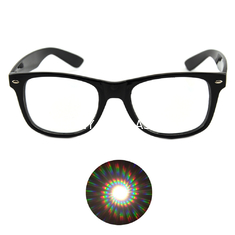 الألعاب النارية حزب حيود 3D نظارات بلاستيكية الإطار بالجملة LOGO المطبوعة نظارات