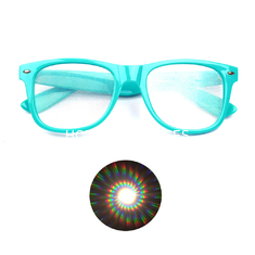 الألعاب النارية حزب حيود 3D نظارات بلاستيكية الإطار بالجملة LOGO المطبوعة نظارات