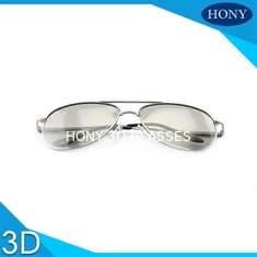 سينما الإطار المعدني السلبي 3D نظارات قابلة للغسل الحرة عدسة الاستقطاب دائري