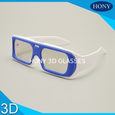 IMAX قابلة لإعادة الاستخدام الخطي الاستقطاب 3D نظارات أبيض / أزرق الإطار للبالغين