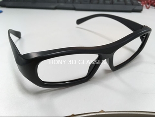 يمكن التخلص منها سينما 3D نظارات الخطي المستقطب الأسود ABS البلاستيك الإطار