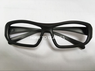 يمكن التخلص منها سينما 3D نظارات الخطي المستقطب الأسود ABS البلاستيك الإطار