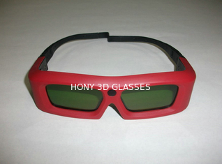 عالية النفاذية نظارات 3D النشطة تعمل بالبطارية عدسات LCD تعمل باللمس مع الإطار الأحمر