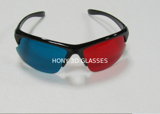 نقش البلاستيك الأحمر سماوي نظارات 3D، يمكن إعادة استخدامها نظارات الاستقطاب