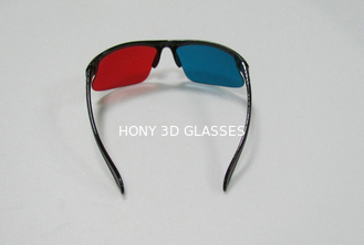 نقش البلاستيك الأحمر سماوي نظارات 3D، يمكن إعادة استخدامها نظارات الاستقطاب
