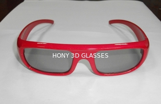 إطار أحمر استقطب دائريّ بلاستيكيّ 3D زجاج لسينما