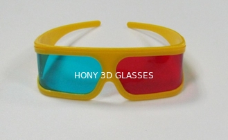 البلاستيك النقش 3D نظارات أحمر و سماوي المضادة للخدش للكمبيوتر لعبة