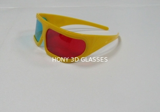 البلاستيك النقش 3D نظارات أحمر و سماوي المضادة للخدش للكمبيوتر لعبة