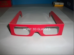 Anaglyphic Paper 3D Glasses، يمكن التخلص منها الأحمر 3D مراقب النظارات 400 * 37mm الحجم