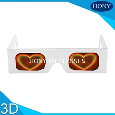 نظارات القلب حيود قوس قزح ورقة نظارات 250G Customzed الطباعة