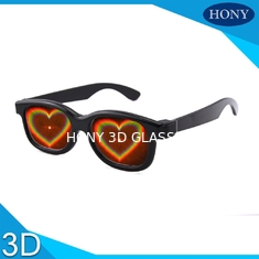 ABS الإطار القلب 3D نظارات حيود الإطار الأسود لحفل الزفاف