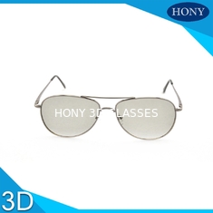 الإطار المعدني الخطي المستقطب 3D نظارات فضي أبيض Scratech فيلم واقية