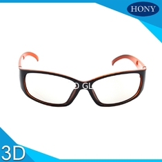 هارد طلاء الإطار الخطي الاستقطاب 3D نظارات مع لون أسود / برتقالي