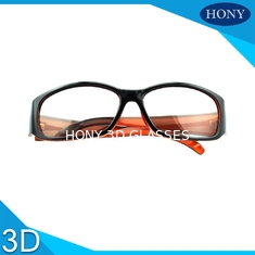 هارد طلاء الإطار الخطي الاستقطاب 3D نظارات مع لون أسود / برتقالي