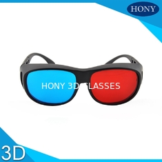 الكبار الحجم الأحمر سماوي 3D نظارات عدسات سميكة تخصيص لون الإطار