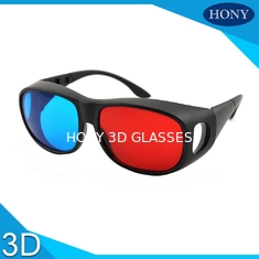 الكبار الحجم الأحمر سماوي 3D نظارات عدسات سميكة تخصيص لون الإطار
