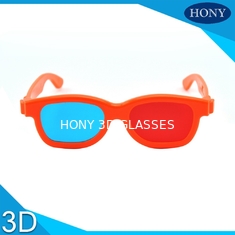 أطفال / الكبار نظارات 3D النقش على أحمر سماوي خفيفة الوزن 150 * 48 * 165mm